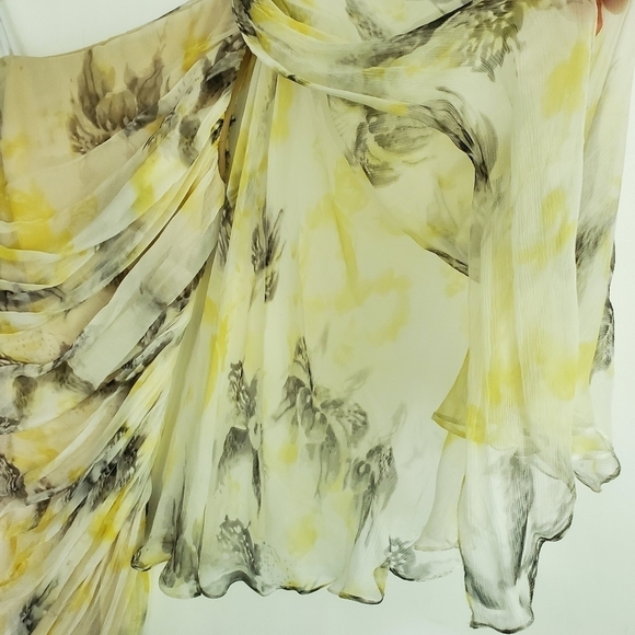 Tadashi Shoji One Shoulder Draped Chiffon Dress - Picture 10 of 13